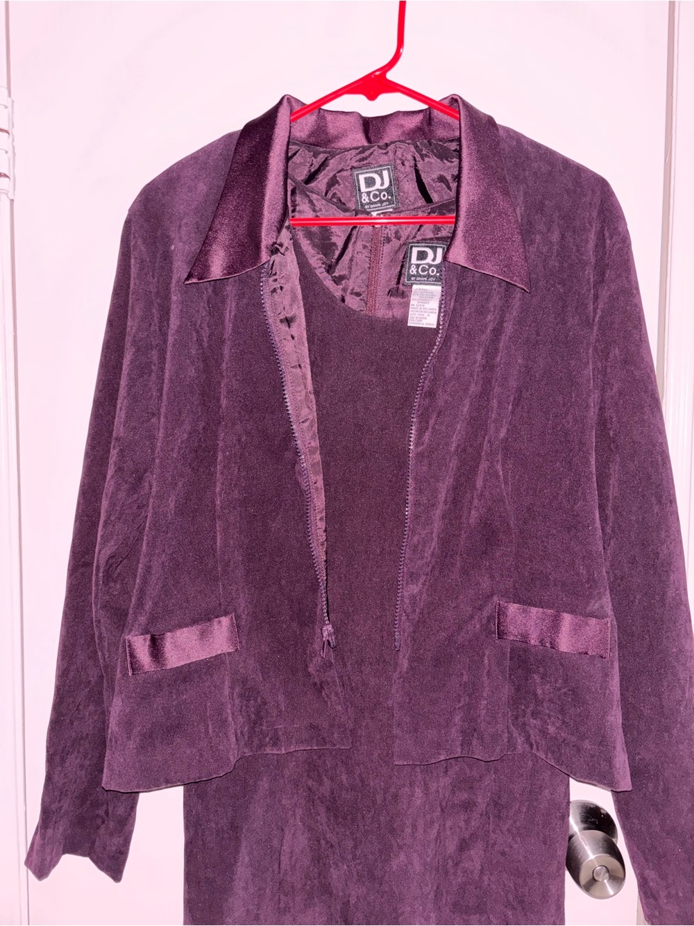 DJ & Co. Women's Plum Satin Blazer and Dress